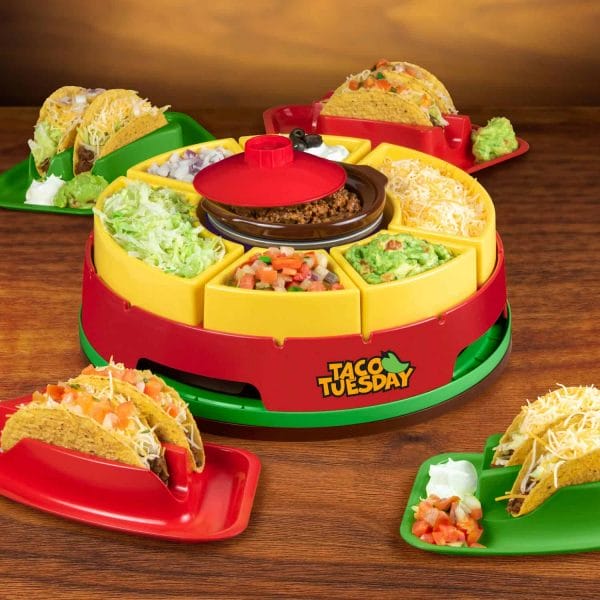 lazy susan taco bar and taco plates 4106