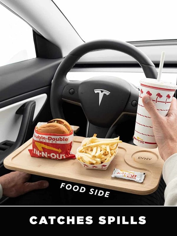 car steering wheel tray food