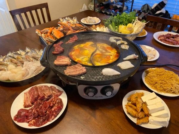 hot pot 2 in 1 grill