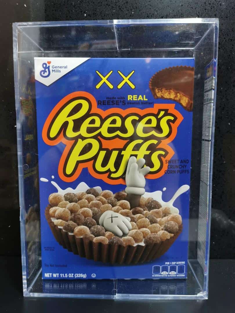 kaws x reeses puffs cereal limited edition blue