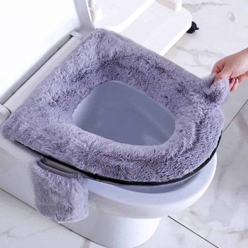 fuzzy toilet seat