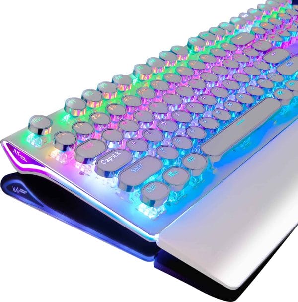 rk royal kludge typewriter keyboard white enhanced enhance sharpen scaled