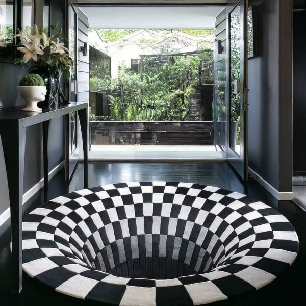 optical illusion rug 3D