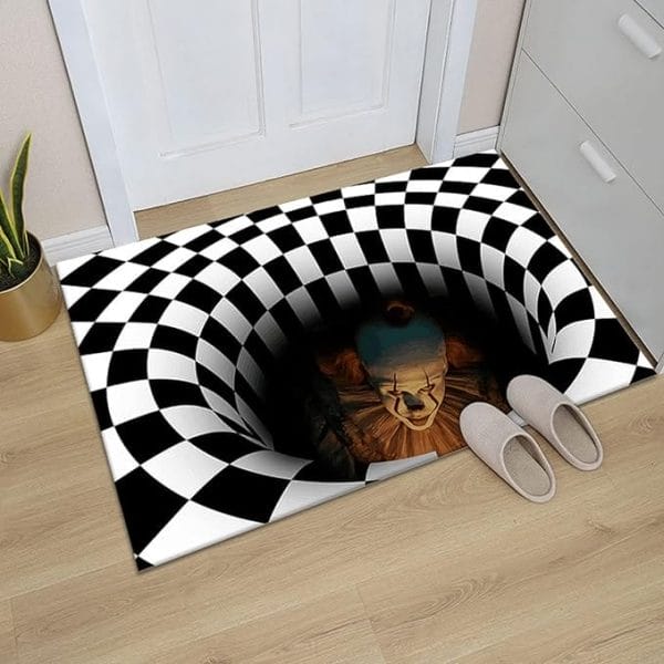 optical illusion rug scary