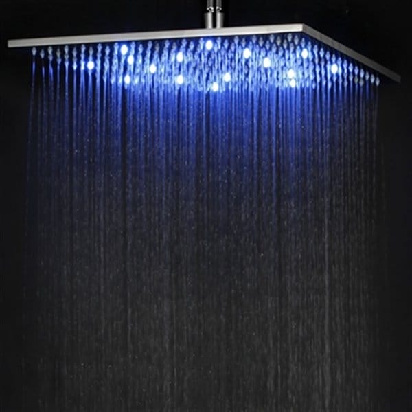 rain shower led light blue